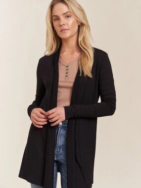 Black Long-Sleeved Women's Open Cardigan sz Small NWT
